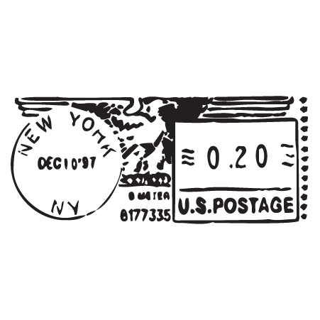 new york ny metered mail postmark wall quotes™ wall art