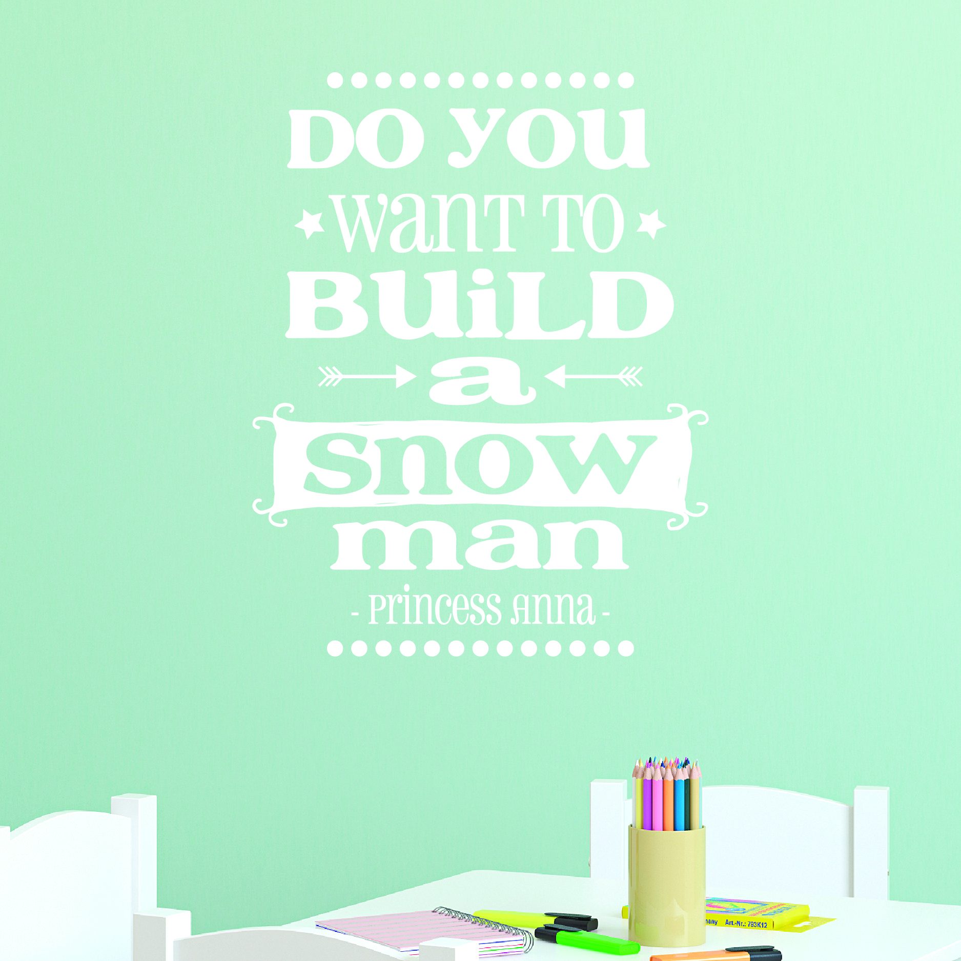 Build a Snowman Wall Decor Decal