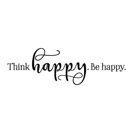 Think Happy Be Happy Wall Quotes™ Decal | WallQuotes.com