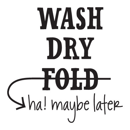 Wash, Dry, Fold Later Wall Quotes™ Decal
