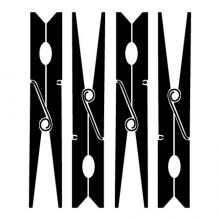 4 Large clothespins wall quotes vinyl lettering wall decal home decor vinyl stencil laundry air dry clothesline hang your laundry to dry