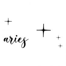 Aries Constellation Stars and Name wall quotes vinyl lettering home decor vinyl stencil nursery bedroom zodiac star sign stars moon ram, astrology
