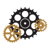 set of 3 gears decals