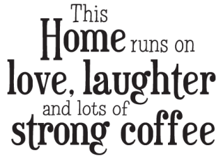 Home Runs On Coffee Whimsical Wall Quotes Decal WallQuotes Com   Coff0002 2 