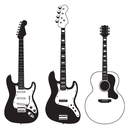 Three Guitars Wall Quotes™ Wall Art Decal | WallQuotes.com