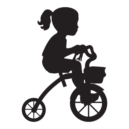 Girl riding outlet tricycle