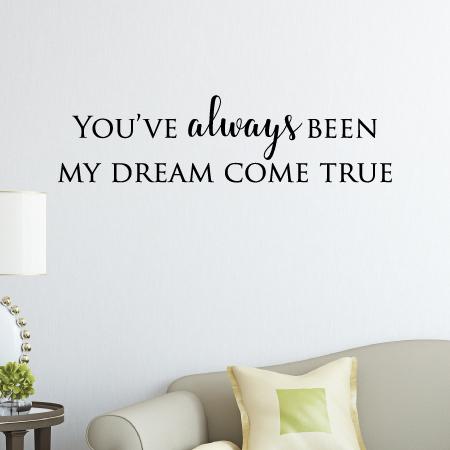 Dreams come true inspirational quote stickers - TenStickers