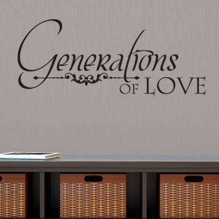 Generations Of Love Wall Quotes™ Decal