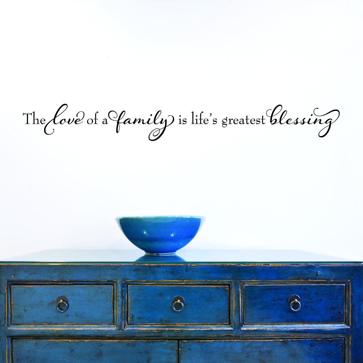 Life's Greatest Blessing Elegant Wall Quotes™ Decal | WallQuotes.com