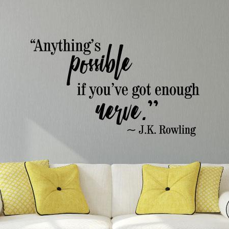 Anything's Possible Elegant Wall Quotes™ Decal | WallQuotes.com