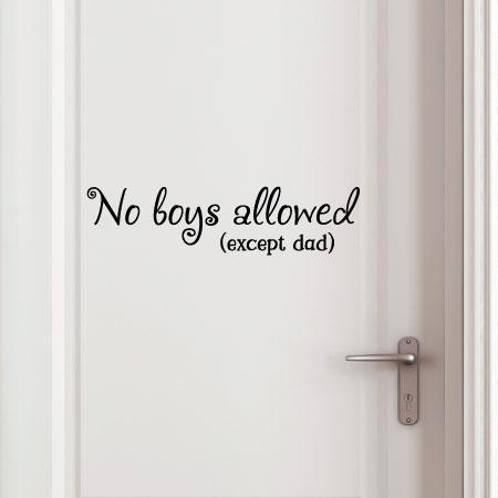 No Boys Allowed Wall Quotes™ Decal | WallQuotes.com