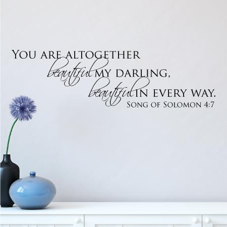 You Are Altogether Beautiful My Darling - Song of Solomon 4:7