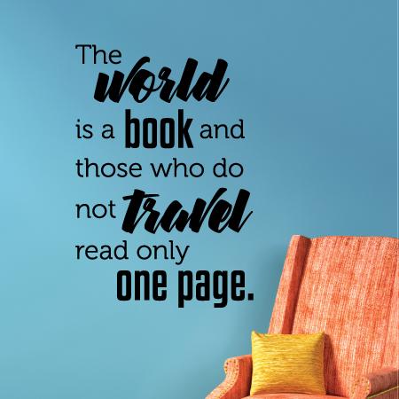 The World is a Book Wall Quotes™ Decal | WallQuotes.com