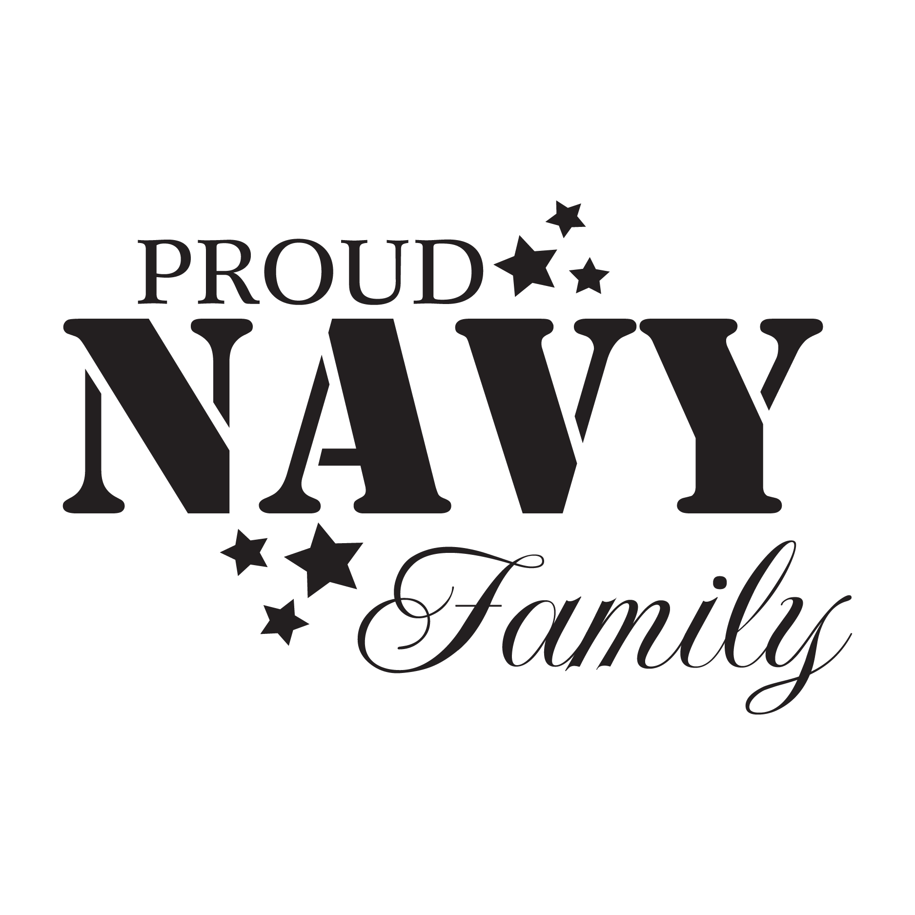 Download Proud Navy Family Wall Quotes™ Decal | WallQuotes.com