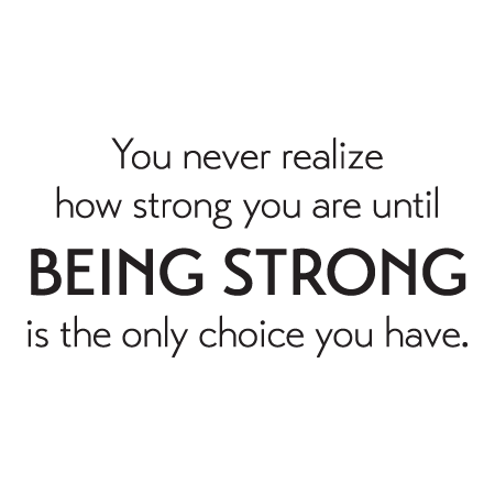 Being Strong Is The Only Choice Wall Quotes™ Decal | WallQuotes.com