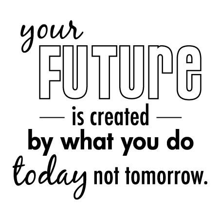 Your Future is Created Wall Quotes™ Decal | WallQuotes.com