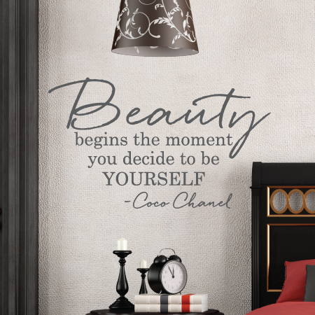 Beauty Begins Wall Quotes™ Decal | WallQuotes.com