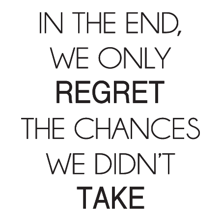 Regret The Chances Wall Quotes™ Decal 