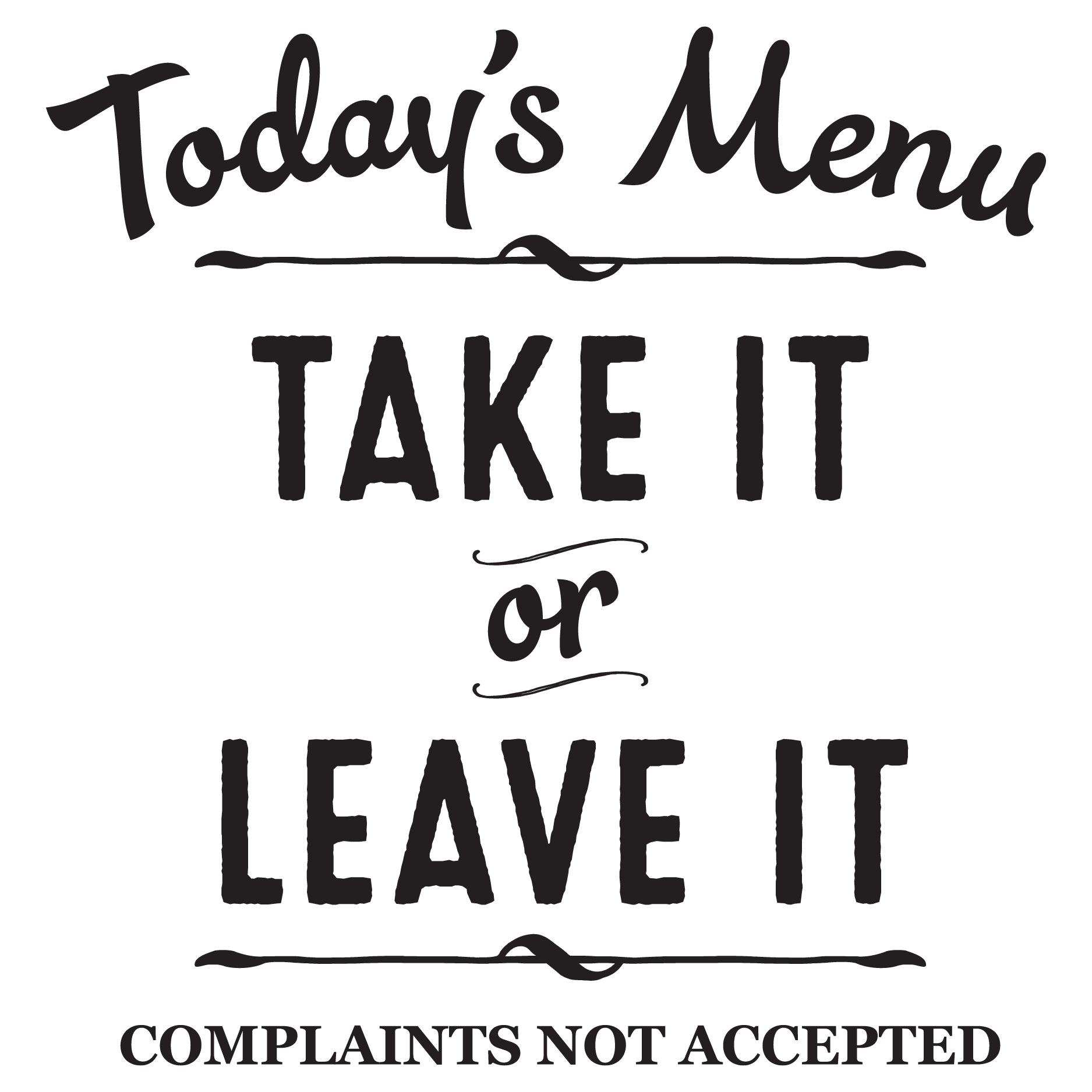 Todays Menu Wall Quotes Decal WallQuotes Com   Kchn0327 02 