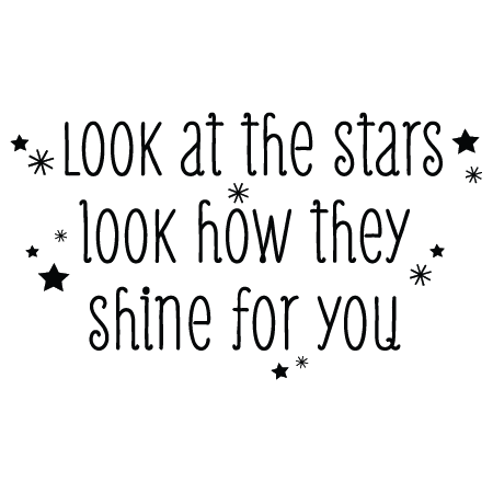 Look At The Stars Wall Quotes™ Decal | WallQuotes.com