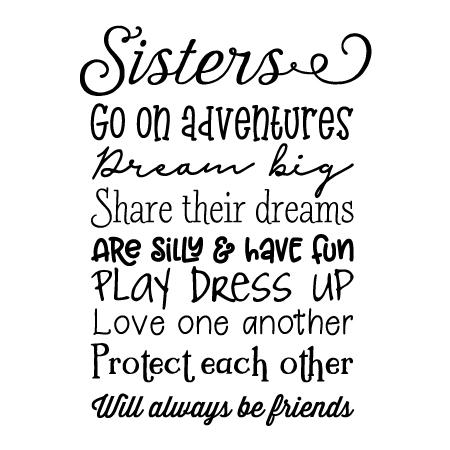 Sister Rules Wall Quotes™ Decal | WallQuotes.com