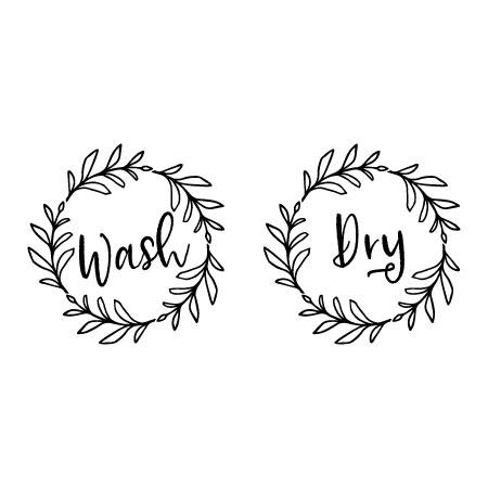 Gaan nerveus worden halfrond Wash and Dry Wreaths Wall Quotes™ Decal | WallQuotes.com