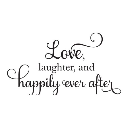 Happily Every After Elegant Script Wall Quotes™ Decal | WallQuotes.com