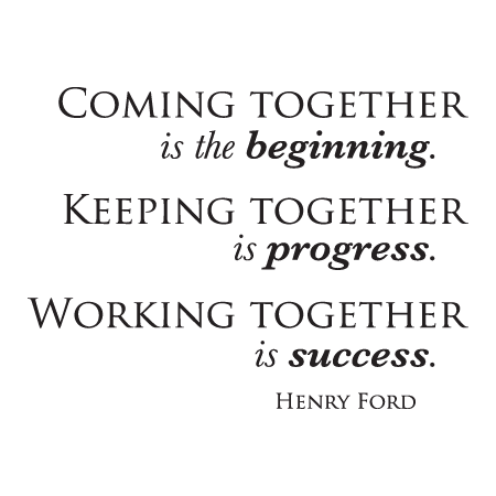 Coming Keeping Working Together Wall Quotes™ Decal | WallQuotes.com