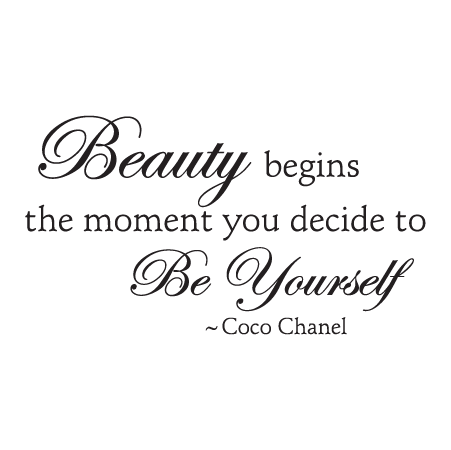 Beauty Begins Elegant Wall Quotes™ Decal | WallQuotes.com